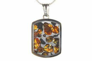 Sericho Pallasite Dog Tag Meteorite Pendant - Kenya #336100