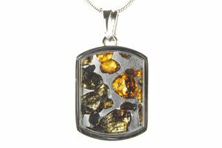 Sericho Pallasite Dog Tag Meteorite Pendant - Kenya #336104