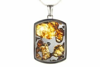Sericho Pallasite Dog Tag Meteorite Pendant - Kenya #336119