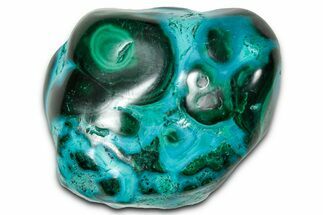 Vibrant Polished Malachite with Chrysocolla - DR Congo #336802