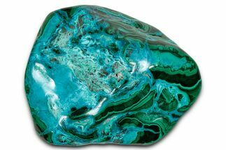 Vibrant Polished Malachite with Chrysocolla - DR Congo #336819