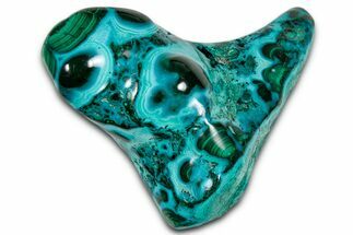 Vibrant Polished Malachite with Chrysocolla - DR Congo #336859