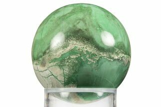 Polished Forest Green Lucin Variscite Sphere - Utah #336533