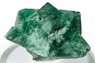 Fluorescent Green Fluorite Twins - Diana Maria Mine, England #337523