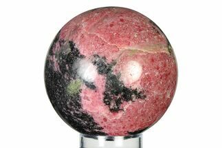 Polished Rhodonite Sphere - Madagascar #337253