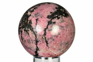 Polished Rhodonite Sphere - Madagascar #337255