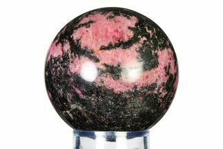 Polished Rhodonite Sphere - Madagascar #337265