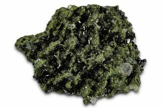 Sparkling Dark Green Epidote Crystals with Quartz - Turkey #337440