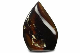 Polished Indonesian Blue Amber Flame #338012