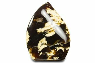 Polished Indonesian Blue Amber Flame #338019