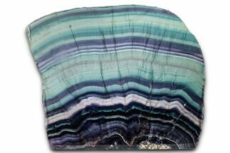 Colorful Polished Rainbow Fluorite Slab #338336