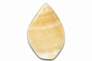 Polished Mango Calcite Flame - Afghanistan #337995