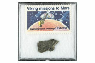 Martian Meteorite ( g) Slice - With Viking Mission Stamp #339996
