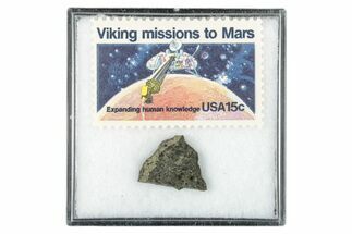 Martian Meteorite ( g) Slice - With Viking Mission Stamp #339998