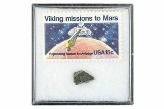 Martian Meteorite ( g) Slice - With Viking Mission Stamp #340000