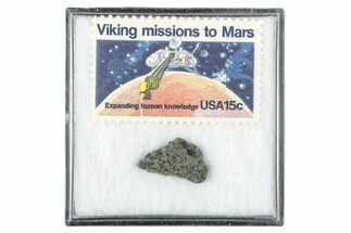 Martian Meteorite ( g) Slice - With Viking Mission Stamp #340039