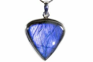 Brilliant Blue Labradorite Pendant with Chain #339653