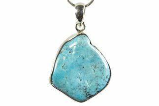 Kingman Turquoise Pendant (Necklace) - Sterling Silver #339697