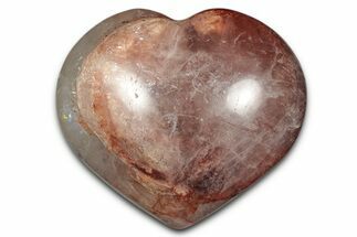 Polished Hematoid Quartz Heart - Madagascar #341660