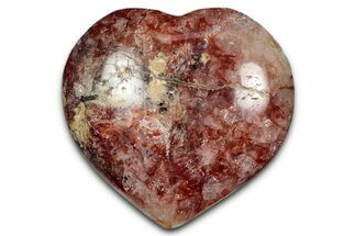 Polished Hematoid Quartz Heart - Madagascar #341662