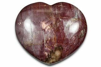 Polished Triassic Petrified Wood Heart - Madagascar #341692