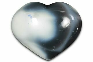 Wide Orca Agate Heart - Madagascar #341847