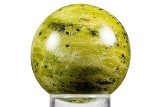 Polished Lizardite With Hematite Sphere #342308
