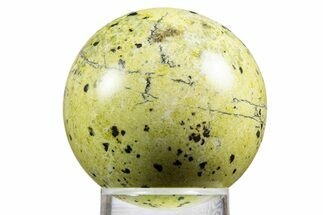 Polished Lizardite With Hematite Sphere #342315