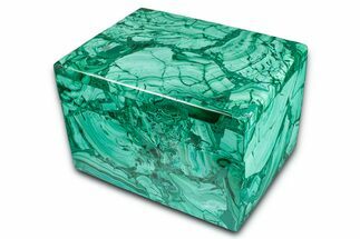 Wide Malachite Jewelry Box - DR Congo #335712