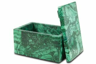Wide Malachite Jewelry Box - DR Congo #335672
