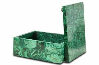 Wide Malachite Jewelry Box - DR Congo #335674
