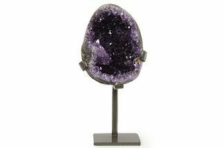 Sparkling Amethyst Geode With Metal Stand - Uruguay #342489