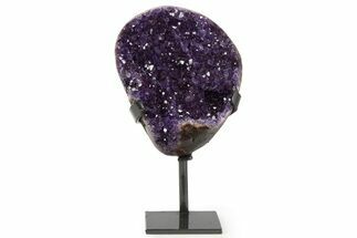 Sparkling Amethyst Geode With Metal Stand - Uruguay #342490