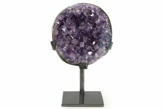 Sparkling Amethyst Geode With Metal Stand - Uruguay #342691