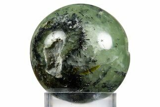 Polished Prehnite With Epidote Sphere #343069