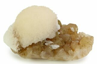 Scolecite Crystals on Honey-Colored Stilbite - India #343048