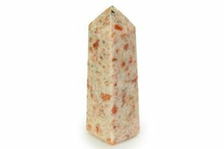 Polished Peach Sunstone Tower - India #343117