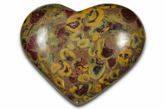 Polished Fruit Jasper Heart- India #343163