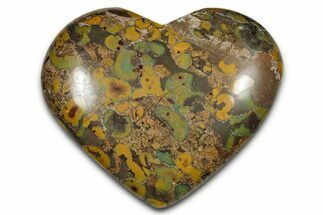 Polished Fruit Jasper Heart- India #343166