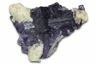 Cubic Fluorite Crystals with Barite Flowers - Elmwood Mine #343258