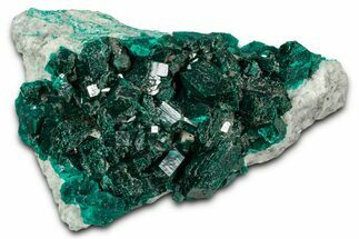 :Large, Emerald-Green Dioptase Crystals - Congo #343357