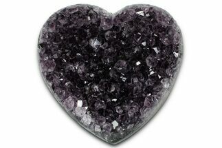 Dark Purple Amethyst Heart - Uruguay #343699