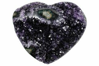 Dark Purple Amethyst Heart - Uruguay #343708
