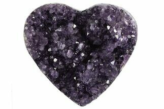 Dark Purple Amethyst Heart - Uruguay #343723