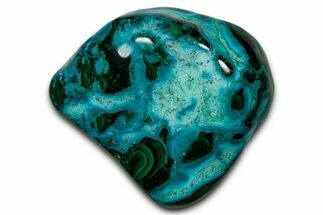 Vibrant Polished Malachite with Chrysocolla - DR Congo #336890