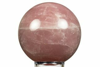 Polished Rose Quartz Sphere - Madagascar #344336