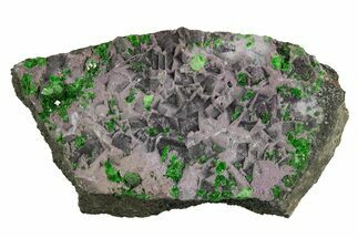 Sparkling Green Uvarovite Garnets With Kammererite - Russia #344508