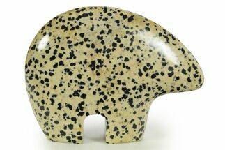 Carved Dalmation Stone Zuni Bear #344809