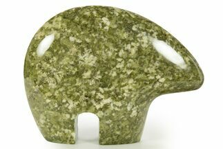 Carved Snowflake Epidote Zuni Bear - South Africa #344888