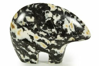 Carved Zebra Marble Zuni Bear - Utah #344916